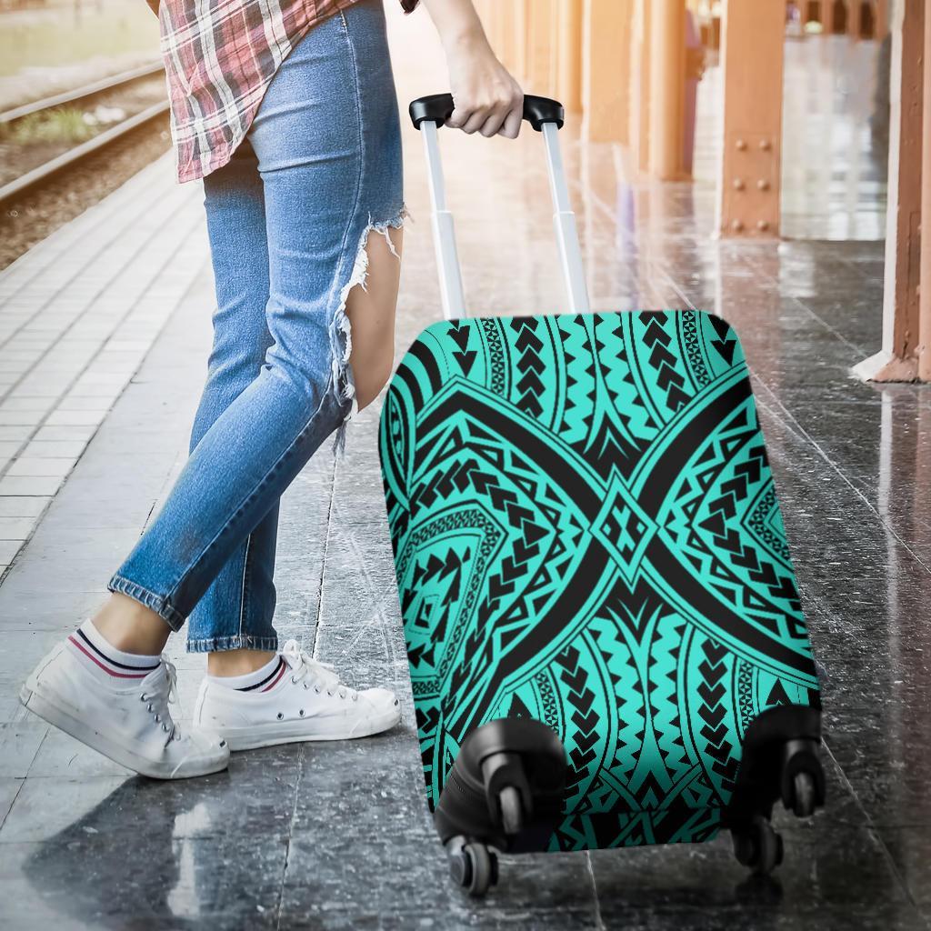 Polynesian Tradition Turquoise Luggage Covers - Polynesian Pride