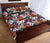 Hawaii Quilt Bed Set Seamless Exotic Pattern With Tropical Leaves Flowers AH - Polynesian Pride