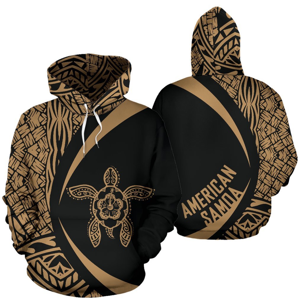 American Samoa Turtle Polynesian Hoodie Circle Style 03 Unisex Art - Polynesian Pride