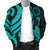 Cook Islands Men's Bomber Jacket - Turquoise Tentacle Turtle - Polynesian Pride