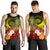 Polynesian Hawaii Men's Tank Top - Humpback Whale with Tropical Flowers (Yellow) - Polynesian Pride