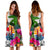 Tahiti Midi Dress White - Turtle Plumeria Banana Leaf - Polynesian Pride