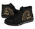 Guam Polynesian High Top Shoes - Gold Tribal Wave - Polynesian Pride