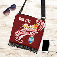 Guam Personalised Boho Handbag - Guam Seal Polynesian Patterns Plumeria (Red) One Style One Size Red - Polynesian Pride