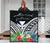 Wallis and Futuna Premium Quilt - Wallis and Futuna Coat of Arms & Polynesian Tropical Flowers White - Polynesian Pride