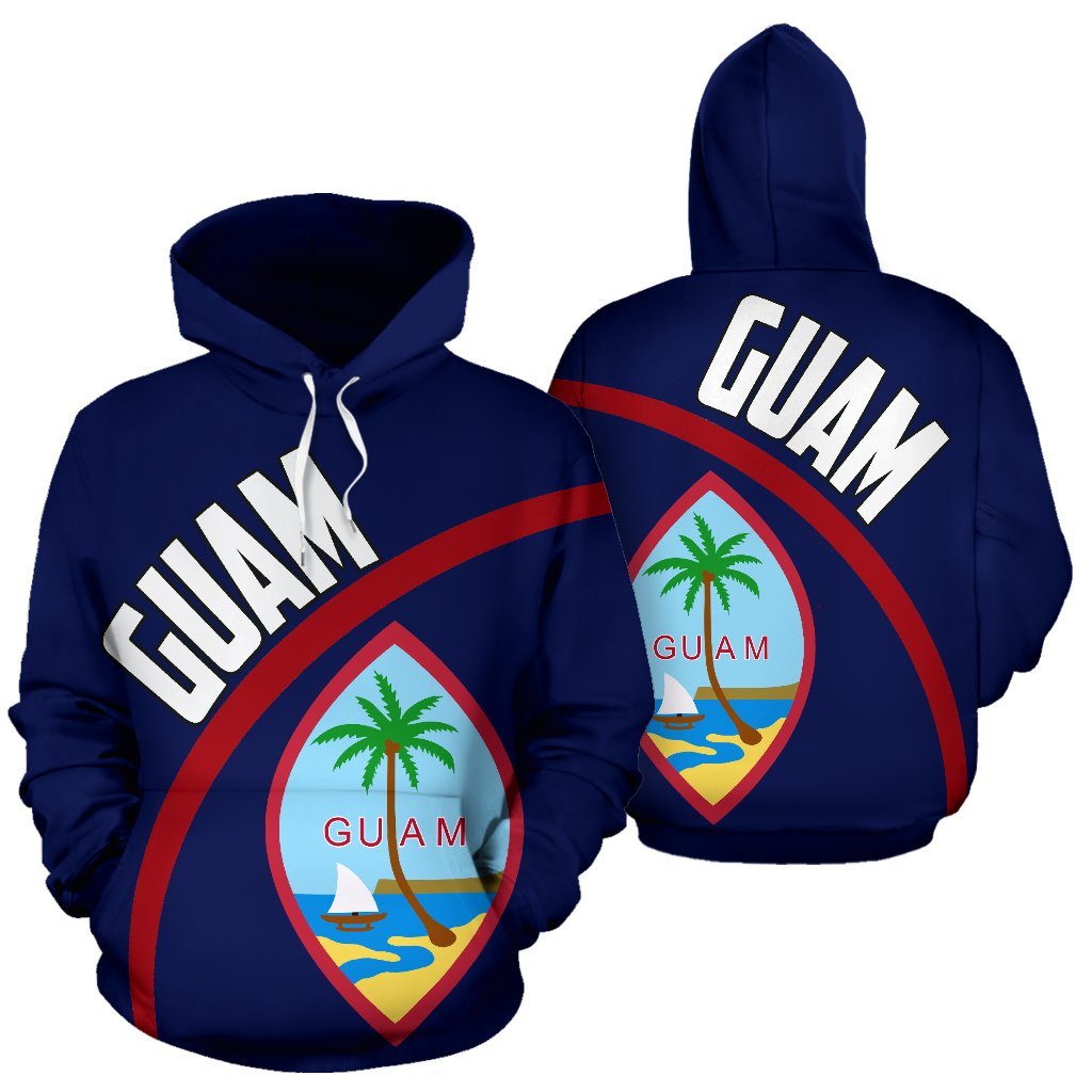 Guam Hoodie Guam Coat of Arms Unisex Black - Polynesian Pride