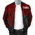 Tahiti Men's Bomber Jacket - Tahiti Seal In Heartbeat Patterns Style (Red) - Polynesian Pride