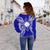 Marshall Islands Polynesian Shoulder Sweater Map Blue - Polynesian Pride