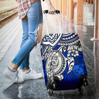 Tonga Polynesian Luggage Cover - Blue Turtle - Polynesian Pride