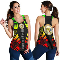 Hawaii Women Racerback Tank - Polynesian Tattoo Reggae - Polynesian Pride