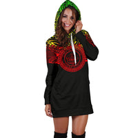 Palau Women Hoodie Dress - Palau Coat Of Arms Polynesian Reggae Color - Polynesian Pride
