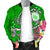 Hawaii Polynesian Men's Bomber Jacket - Hawaii Seal With Turtle Plumeria (Green) - Polynesian Pride