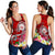 Hawaii Polynesian Women's Racerback Tank - Hawaii Seal With Turtle Plumeria (Red) Red - Polynesian Pride