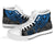 Polynesian Hawaii (Kanaka Maoli) High Top Shoes - Blue Hibiscus Turtle Flowing - Polynesian Pride