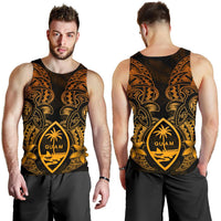 Guam Polynesian Men Tank Top - Gold Turtle Homeland GOLD - Polynesian Pride
