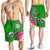 American Samoa Polynesian Men's Shorts - Turtle Plumeria (Green) - Polynesian Pride