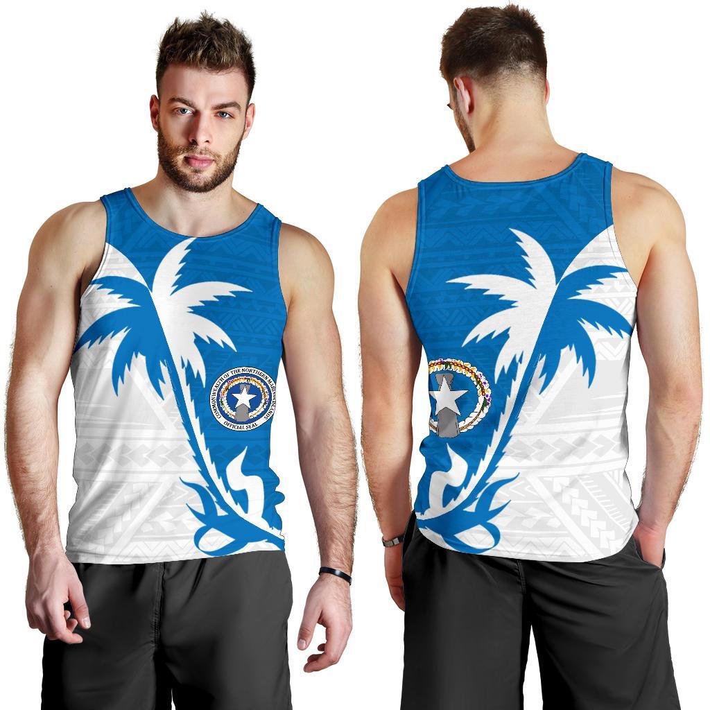 Northern Mariana Islands Coconut Tree Men's Tank Top K4 - Polynesian Pride