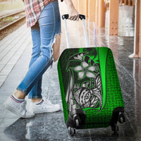 Pohnpei Micronesian Luggage Covers Green - Turtle With Hook - Polynesian Pride