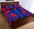 Wallis and Futuna Quilt Bed Set - Wallis and Futuna Coat Of Arms & Polynesian Red Tattoo Style - Polynesian Pride