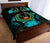 Pohnpei Polynesian Quilt Bed Set Hibiscus Turquoise - Polynesian Pride