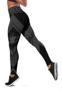 Cook Islands Coat Of Arms Polynesian Leggings - Diamond Style 05 - Polynesian Pride