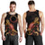 Cook Islands Men Tank Top - Turtle With Blooming Hibiscus Gold - Polynesian Pride