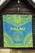 Palau Premium Quilt - Palau Seal Polynesian Chief BLue Version - Polynesian Pride