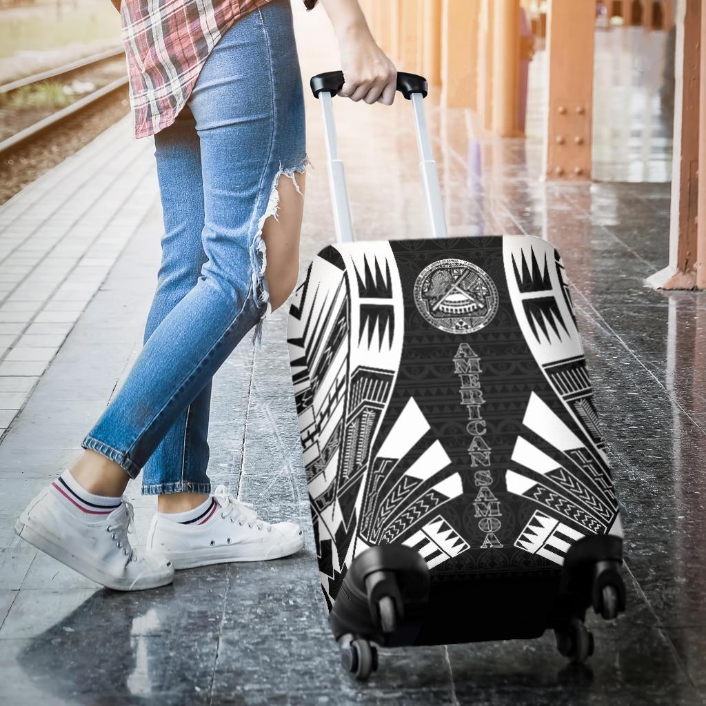 American Samoa Luggage Cover - Polynesian Tattoo Black - Polynesian Pride