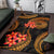 American Samoa Polynesian Area Rug - Gold Plumeria - Polynesian Pride