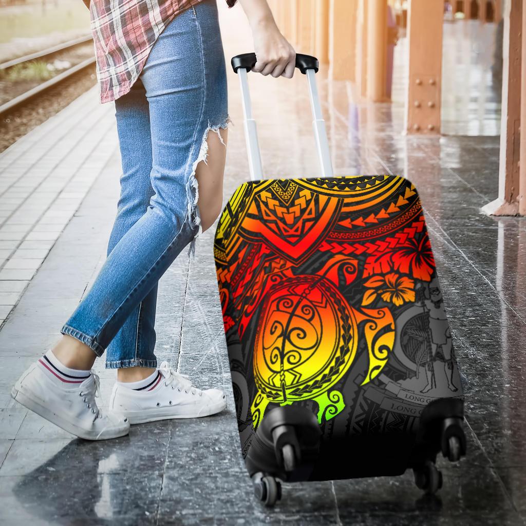 Vanuatu Polynesian Luggage Covers - Reggae Turtle - Polynesian Pride