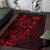 Tahiti Area Rugs Turtle Hibiscus Red - Polynesian Pride