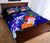 Fiji Quilt Bed Set - Humpback Whale with Tropical Flowers (Blue) - Polynesian Pride