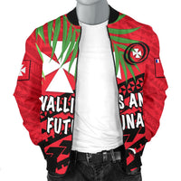 Wallis and Futuna Rugby Men Bomber Jacket Coconut Leaves - Polynesian Pride