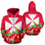 Wallis and Futuna Polynesian Zip Hoodie Flag Hibiscus Unisex Red - Polynesian Pride