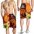 Fiji Men's Shorts - Tribal Tuna Fish Orange - Polynesian Pride