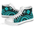 Wallis and Futuna High Top Canvas Shoes - Turquoise Tentacle Turtle - Polynesian Pride