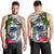 Samoa Men's Tank Top White - Turtle Plumeria Banana Leaf - Polynesian Pride