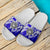 American Samoa Sandals - Tribal Jungle Pattern Blue White - Polynesian Pride