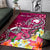 Pohnpei Custom Personalised Area Rug - Turtle Plumeria (Pink) - Polynesian Pride