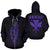 Polynesian Fish Hook Kanaka Map of Hawaii Zip Hoodie Purple Unisex Purple - Polynesian Pride