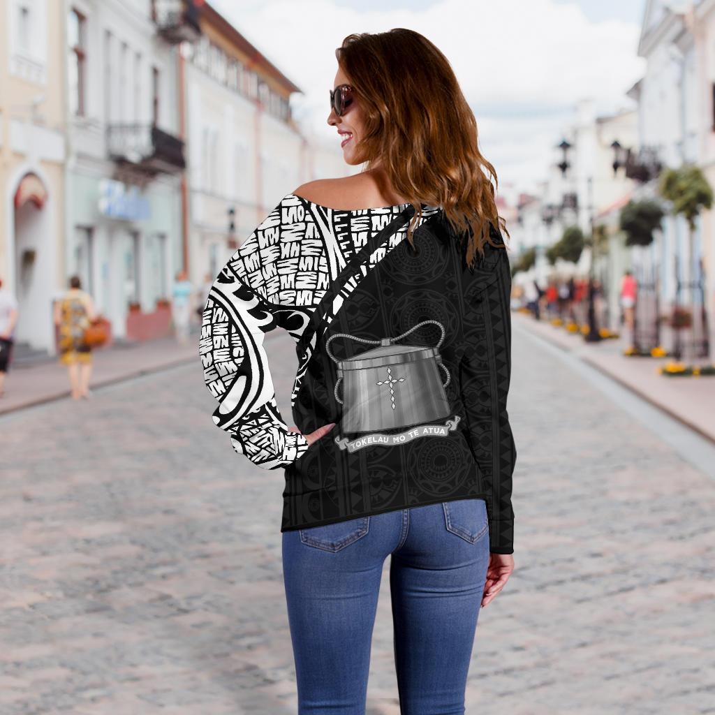 Tokelau Custom Personalised Women's Off Shoulder Sweater - Curve Style - Polynesian Pride