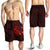 Polynesian Hawaii Men's Shorts - Humpback Whale with Hibiscus (Red) - Polynesian Pride