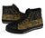 Chuuk State High Top Shoes - Gold Color Symmetry Style - Polynesian Pride