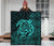 Hawaii Turtle Kanaka Map Hibiscus Poly Premium Quilt - Turquoise - Polynesian Pride