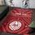 Tahiti Personalised Area Rug - Tahiti Seal In Polynesian Tattoo Style (Red) - Polynesian Pride