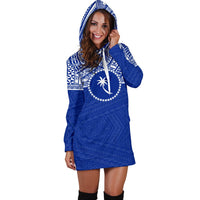 Chuuk Women's Hoodie Dress - Blue Version - Polynesian Pride