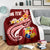 Tonga Personalised Premium Blanket - Tonga Coat Of Arms With Polynesian Patterns - Polynesian Pride