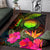 Northern Mariana Islands Polynesian Area Rug - Hibiscus and Banana Leaves - Polynesian Pride