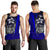 Kosrae Micronesia Men's Tank Top Blue - Turtle With Hook Blue - Polynesian Pride