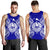 French Polynesia Polynesian Men Tank Top Map Blue - Polynesian Pride